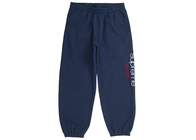 Supreme ネイビー ロゴパンツ Supreme（シュプリーム） 19SS Set In Logo Sweatpant セットインロゴ