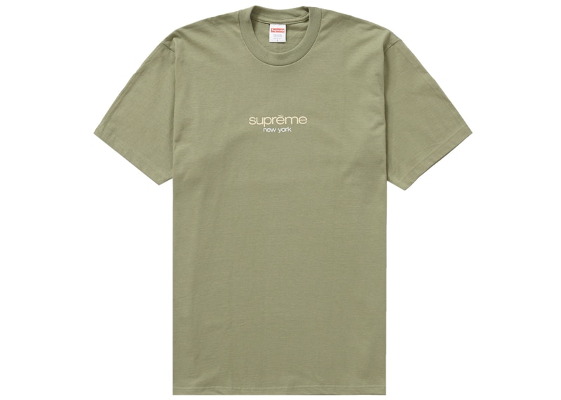 Supreme Classic Logo Tee Light Olive Men's - SS22 - US