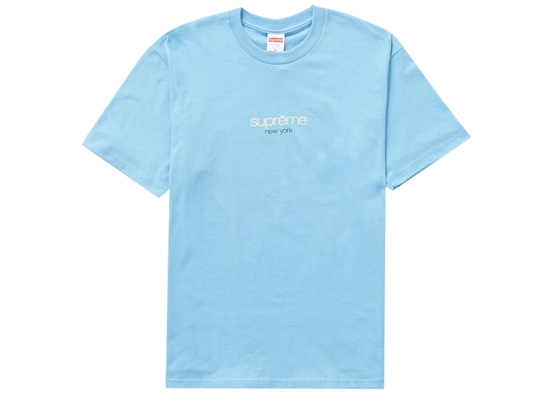 Supreme Classic Logo Tee Light Slate Men's - SS22 - US