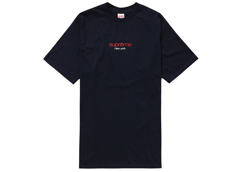 Supreme Classic Logo Tee Navy