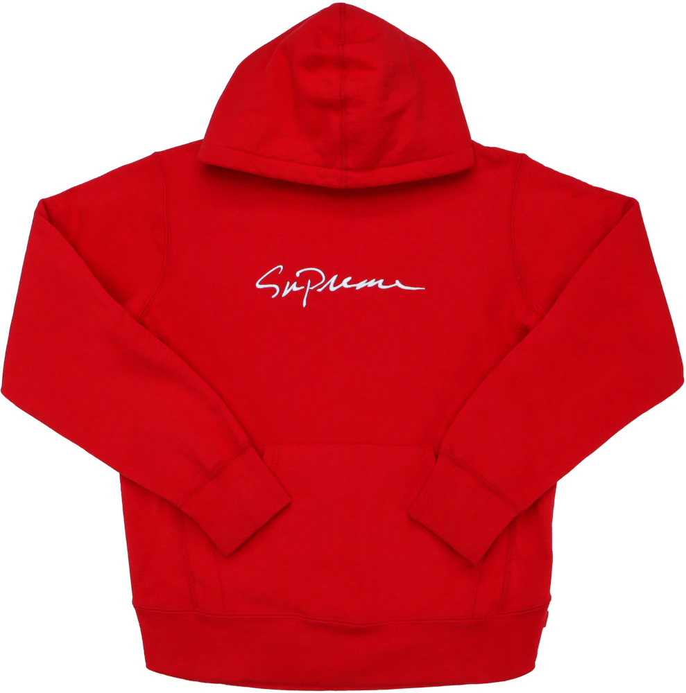 supreme classic logo hoodie black and Red Double Stitching XL rare SEND  OFFERS