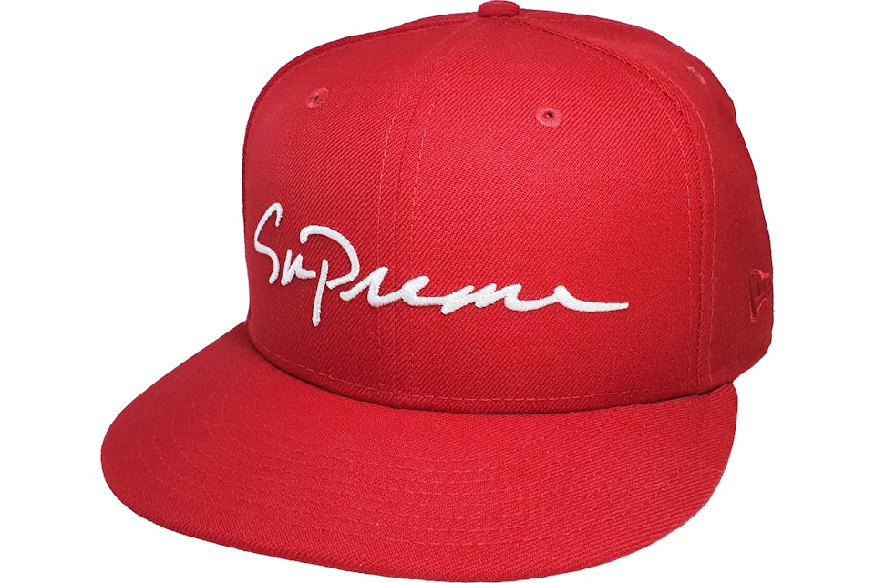 Supreme Classic Script New Era Cap Red
