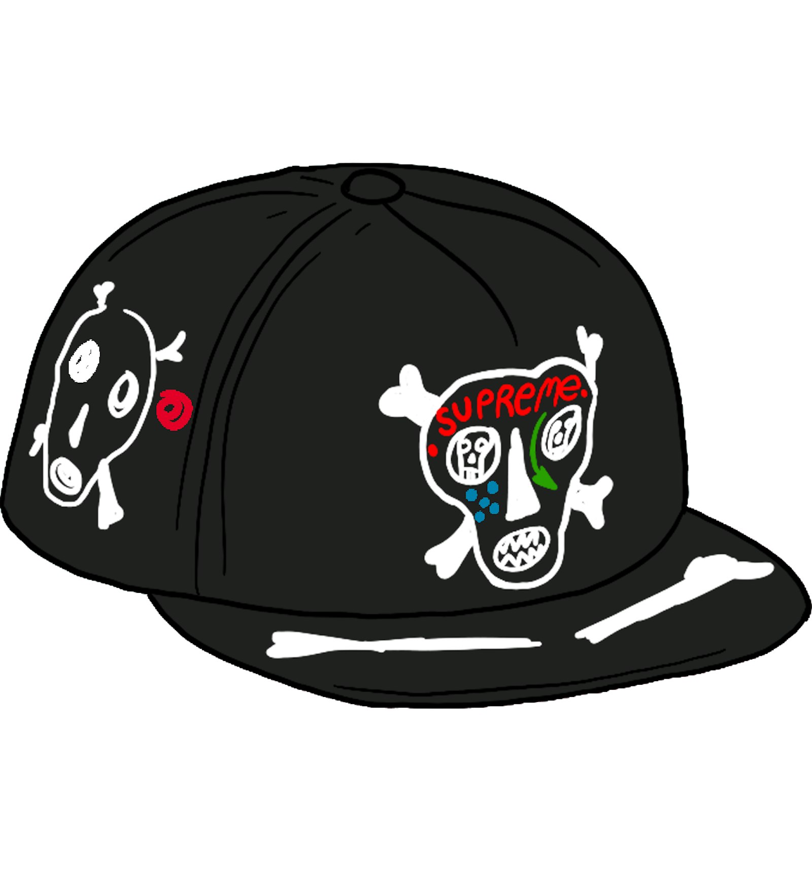 Supreme Clayton Patterson Skulls 5-Panel Black