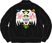 Supreme Clayton Patterson Skulls Embroidered Work Shirt Black