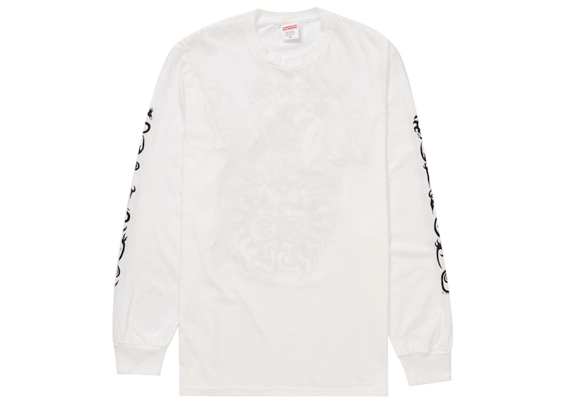 Supreme Clayton Patterson L/S Tee White Men's - SS21 - US