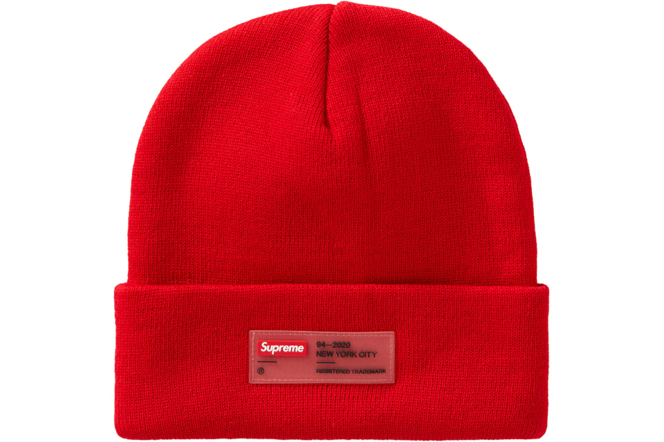 Supreme Clear Label Beanie Red