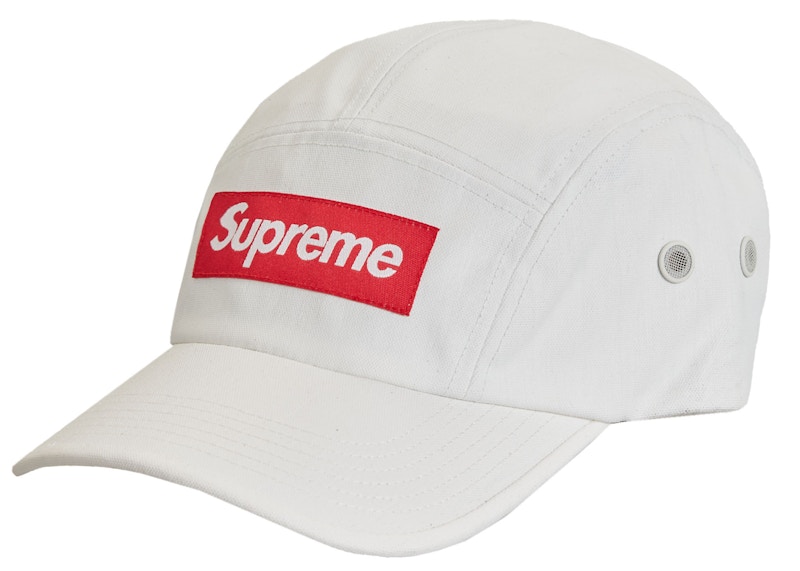 Supreme Coated Cordura Camp Cap White