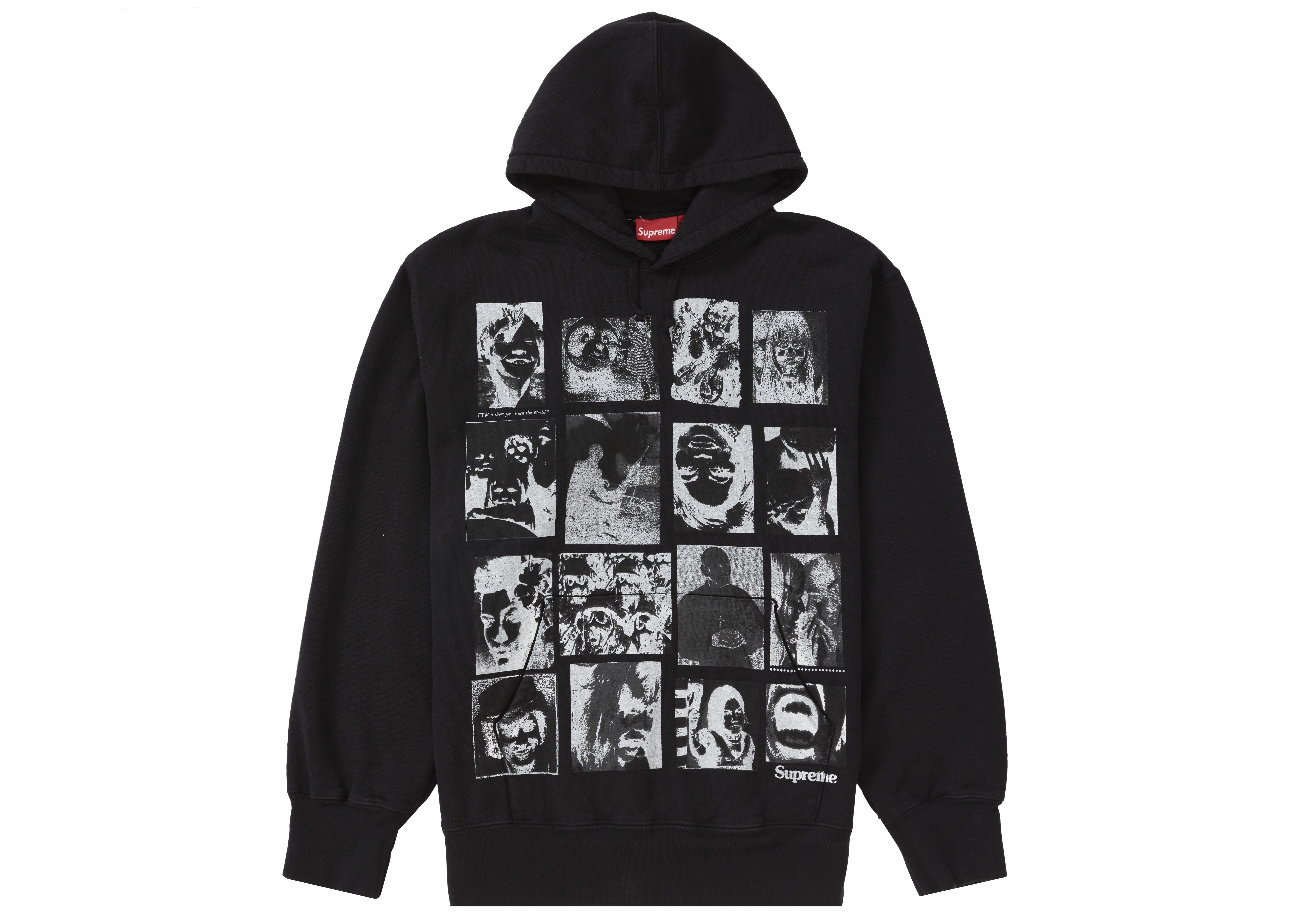 Supreme Collage Grid Hooded Sweatshirt Black Men's - FW21 - US