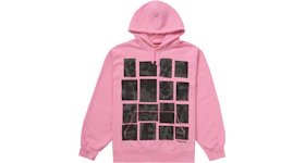 Supreme Collage Grid Hooded Sweatshirt Pink