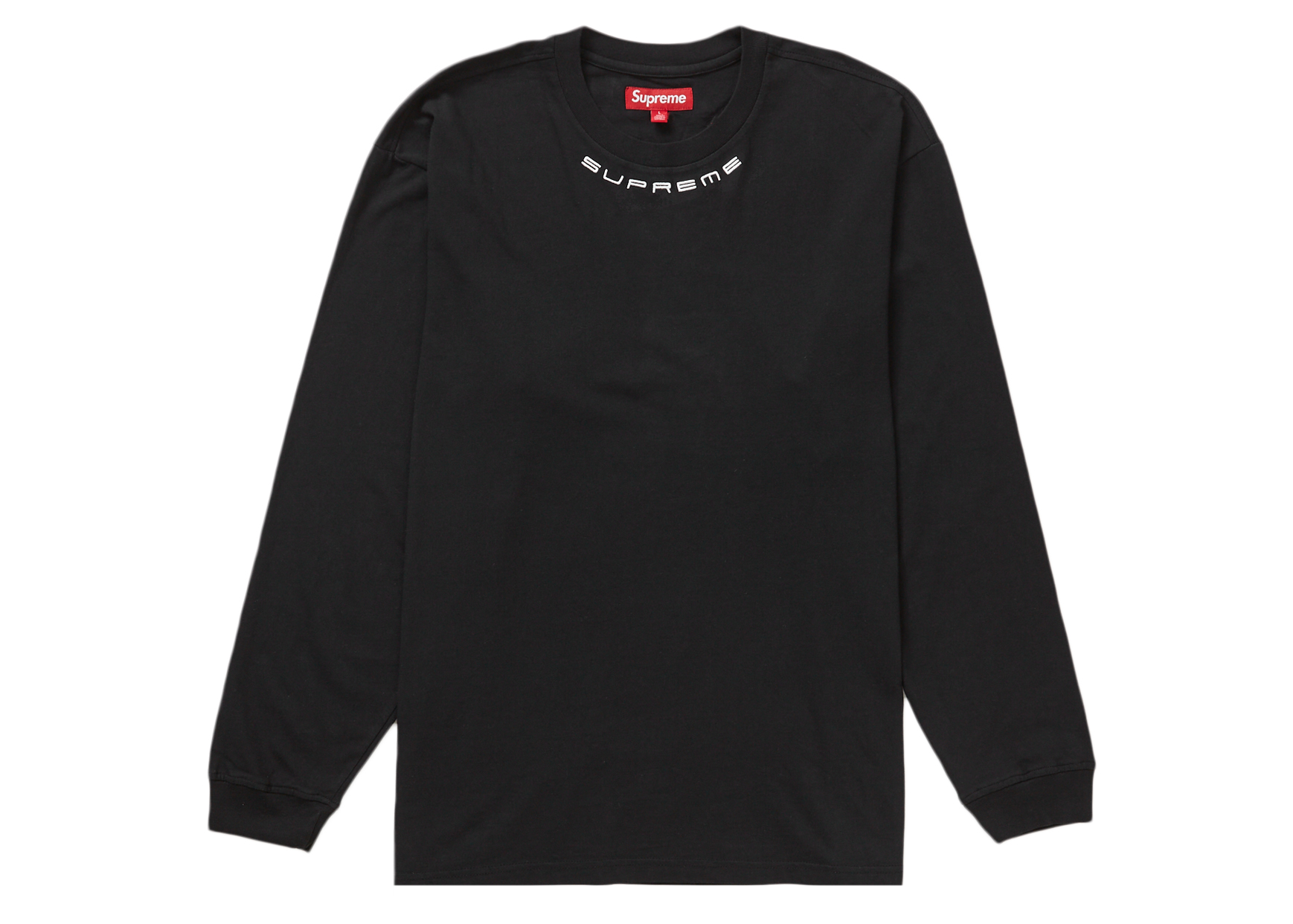 Supreme Collar Logo L/S Top Black メンズ - FW23 - JP