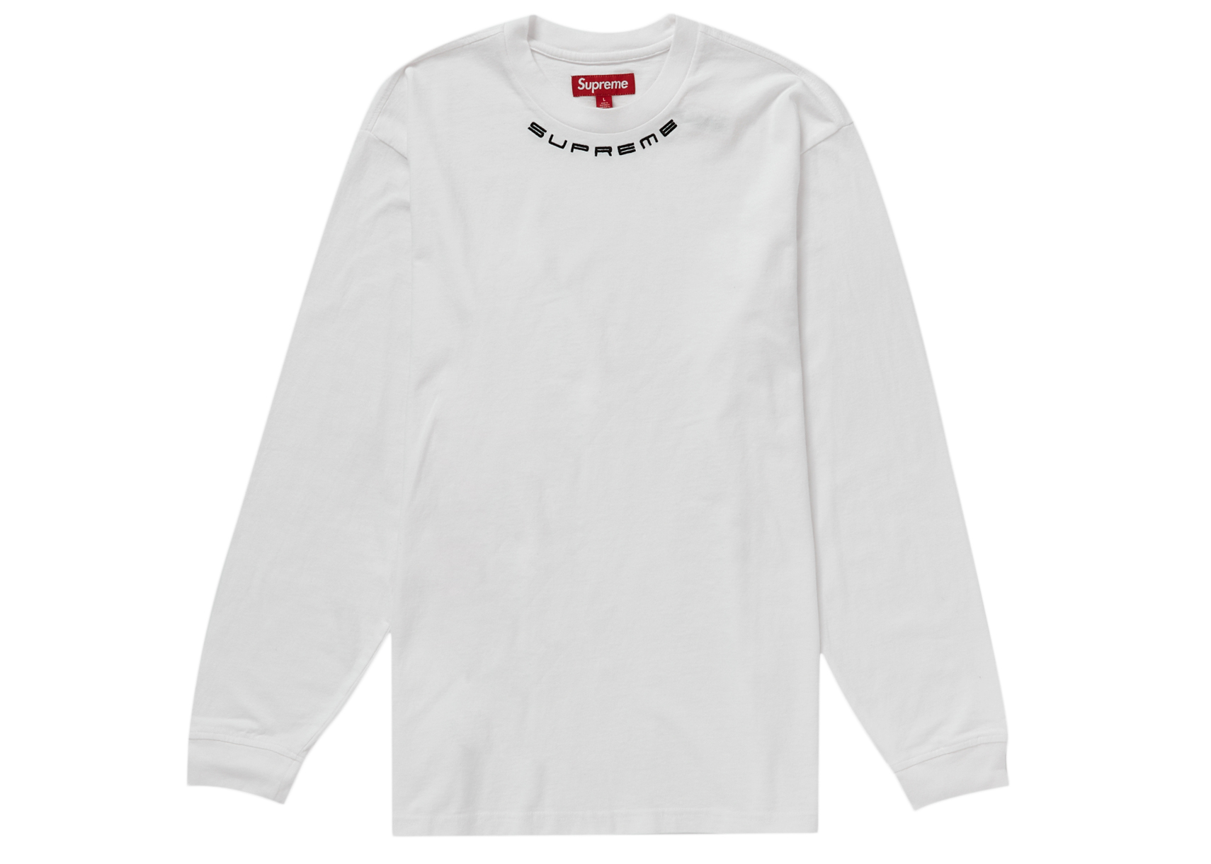 Supreme Collar Logo L/S Top White メンズ - FW23 - JP