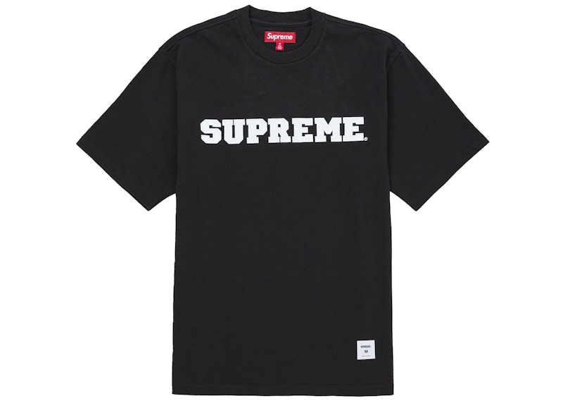 Supreme Collegiate Appliqué S/S Top Black Men's - FW25 - US