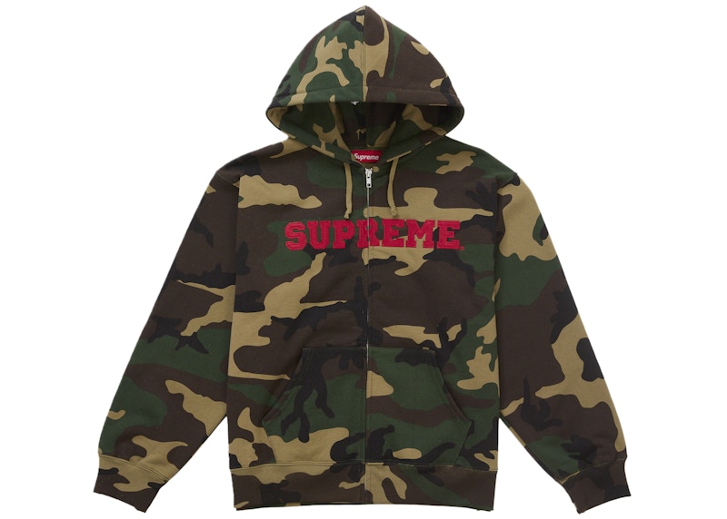 Supreme Collegiate Applique Zip Up Hooded Sweatshirt
