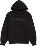 Supreme Cord Collegiate Logo Hooded Sweatshirt Black Large Rare Vintage  Ss18