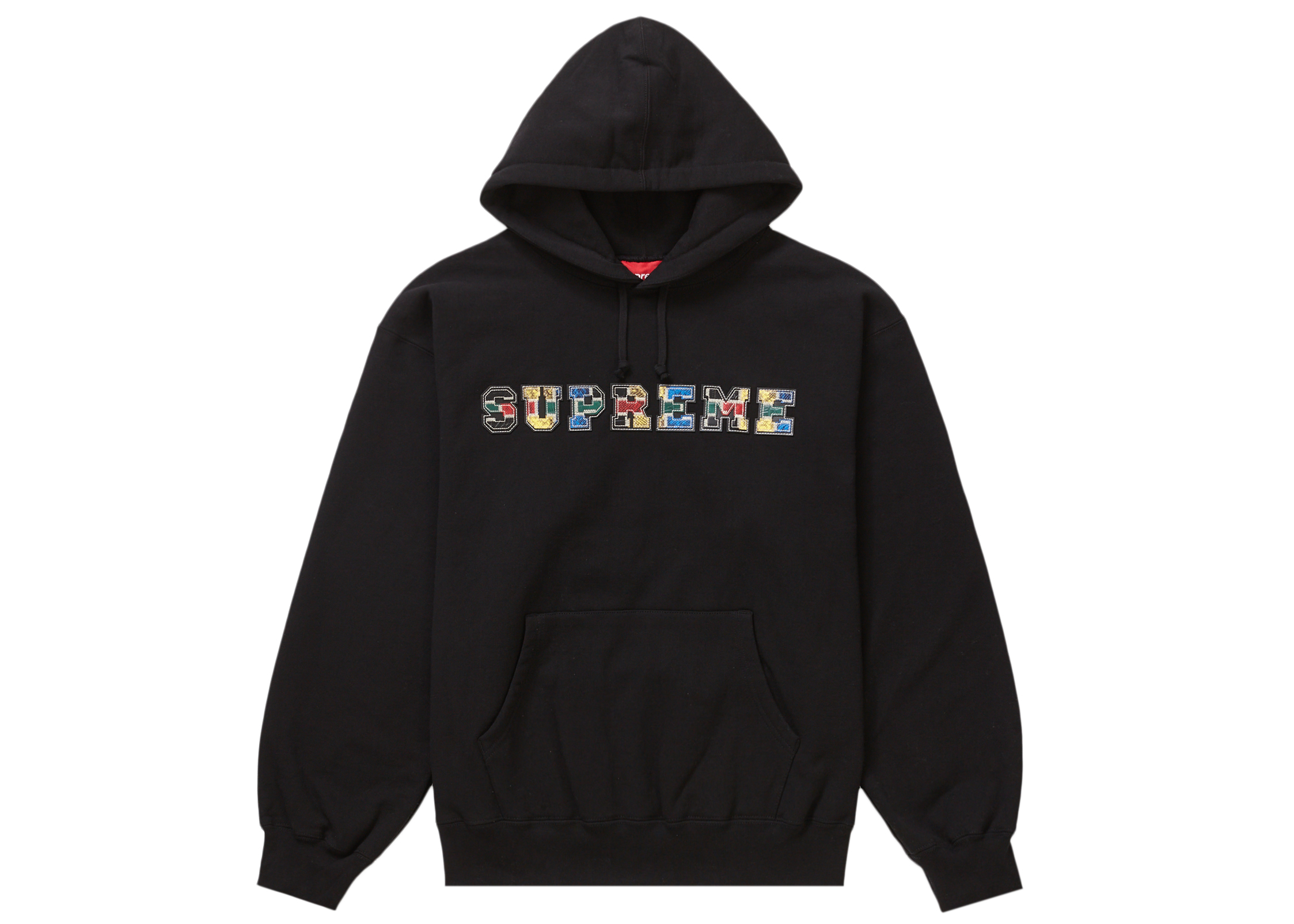 supreme leather hooded sweatshirt