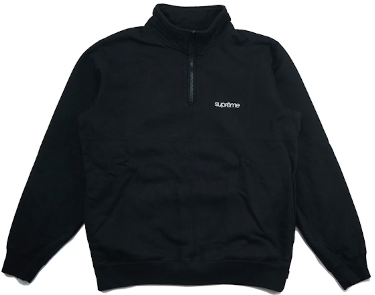 Supreme Color Blocked Half Zip Sweatshirt Black Men's - SS18 - GB