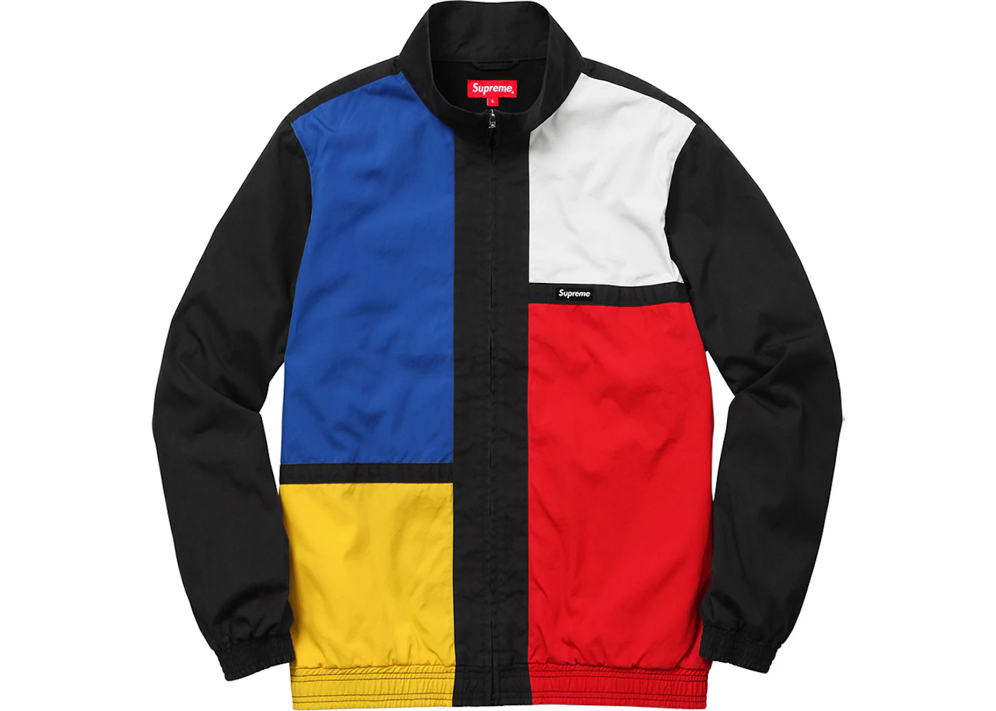 Supreme Color Blocked Track Jacket Black - SS16