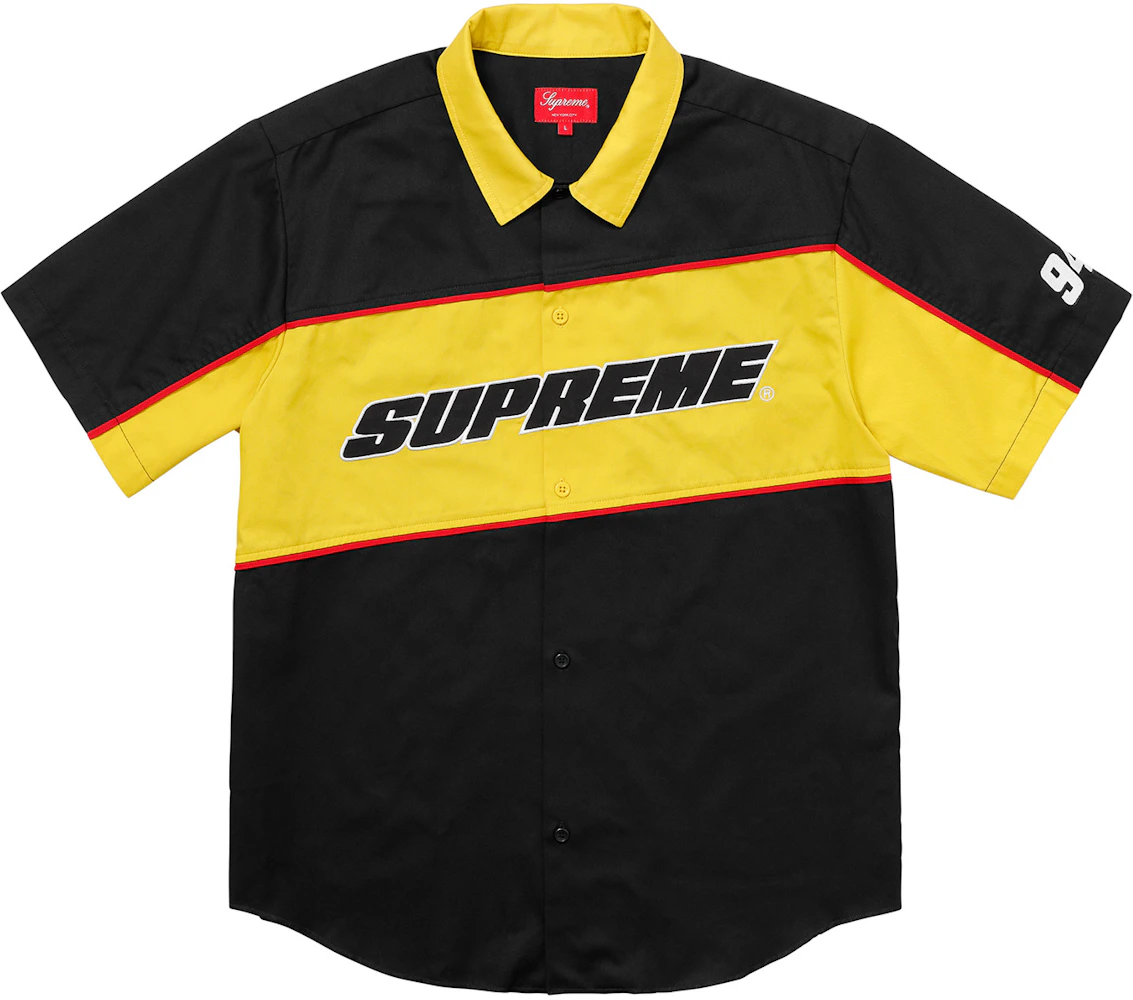 New Supreme Bridle Print Polo Shirt Tee Black Spring Summer 2018 SS18 Size  L