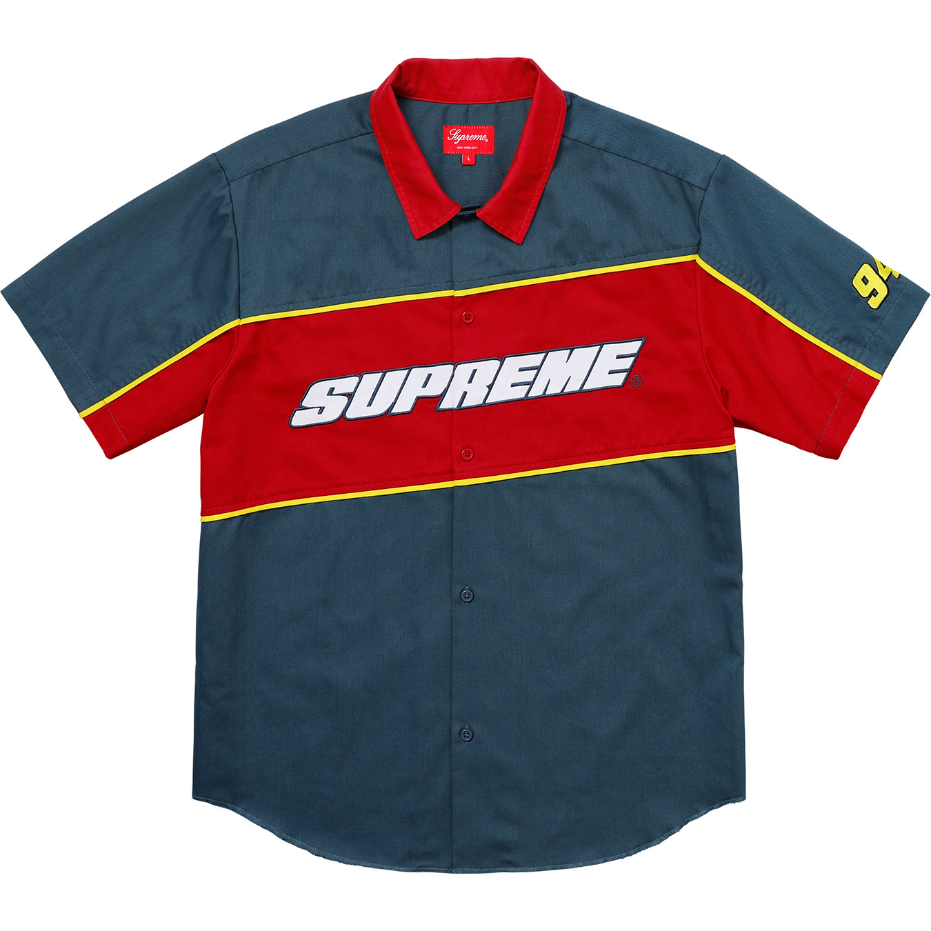 Supreme Color Blocked Work Shirt (SS18) Light Navy