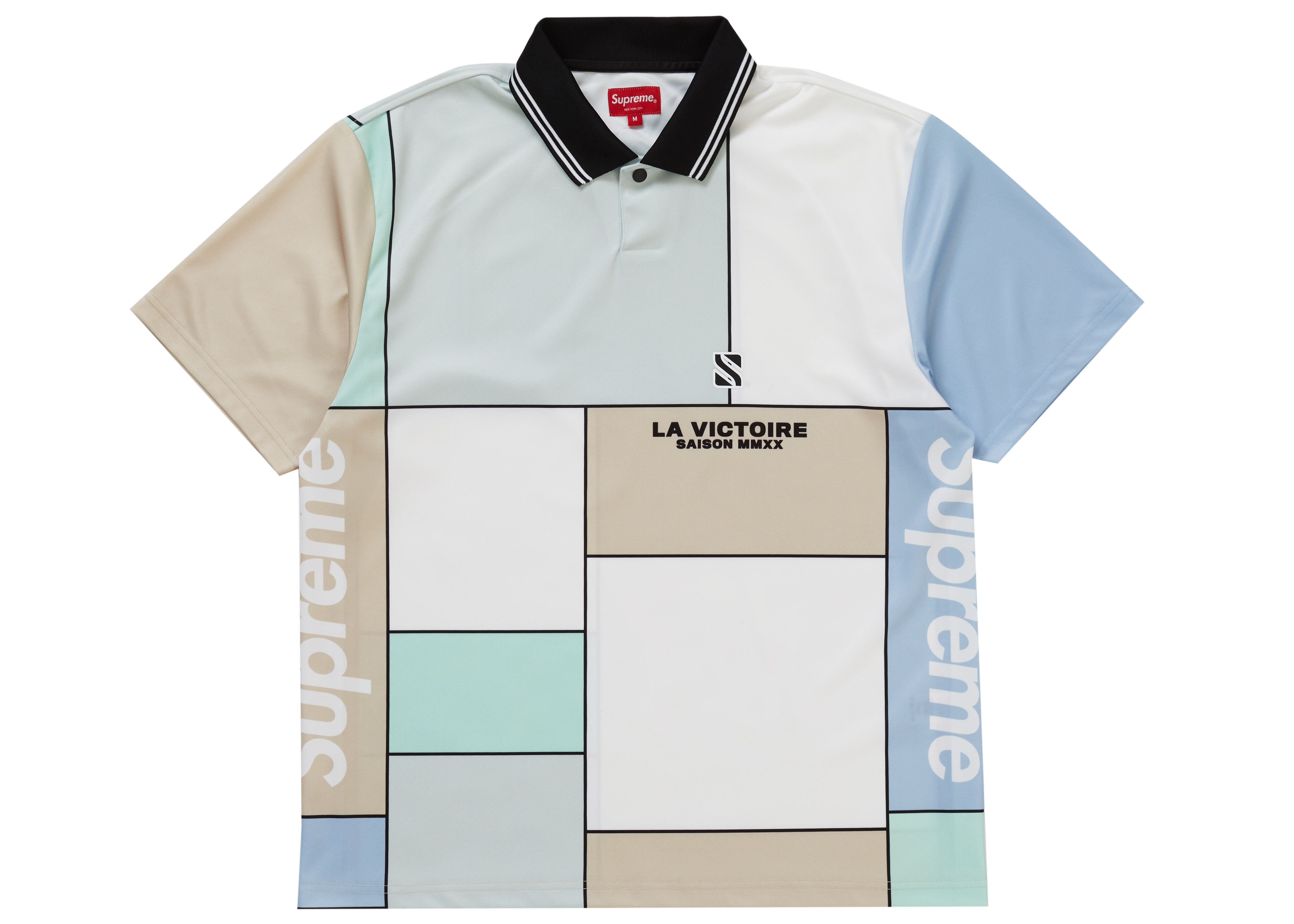 Supreme Colorblocked Soccer Polo Grey