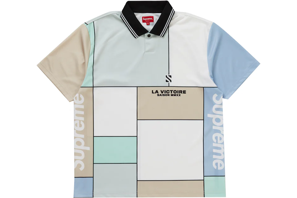 Supreme Colorblocked Soccer Polo Grey