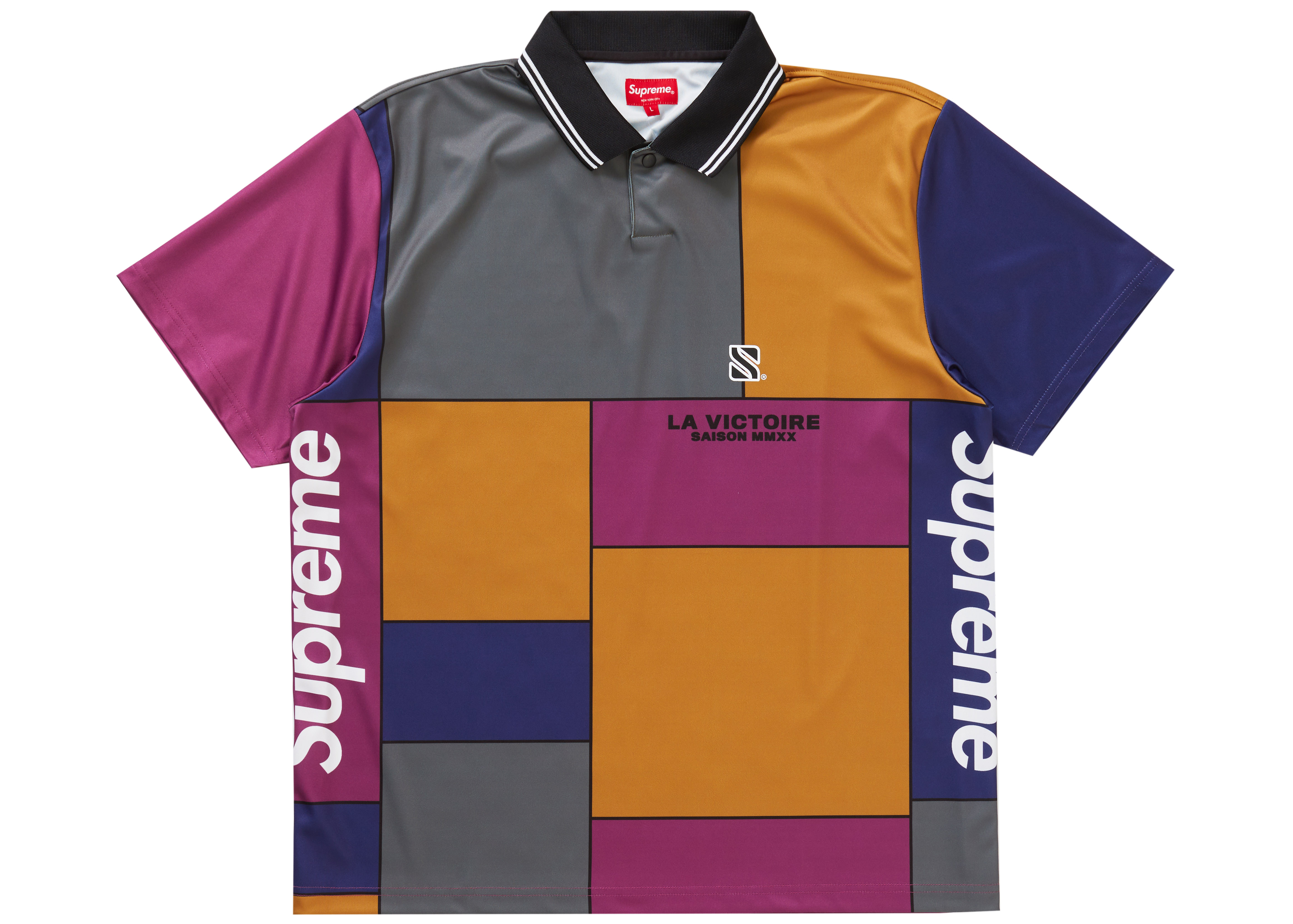 Supreme Colorblocked Soccer Polo Purple