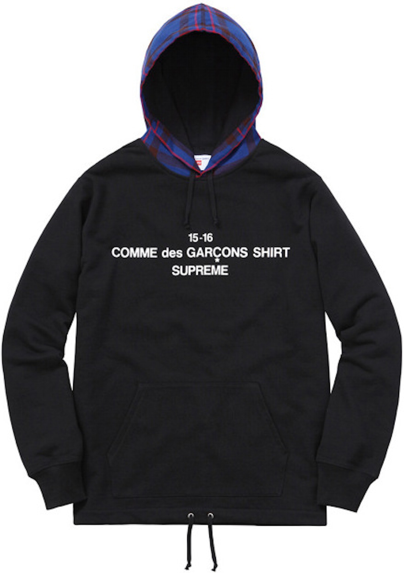 Supreme Comme Des Garcons Hooded Sweatshirt Black - FW15