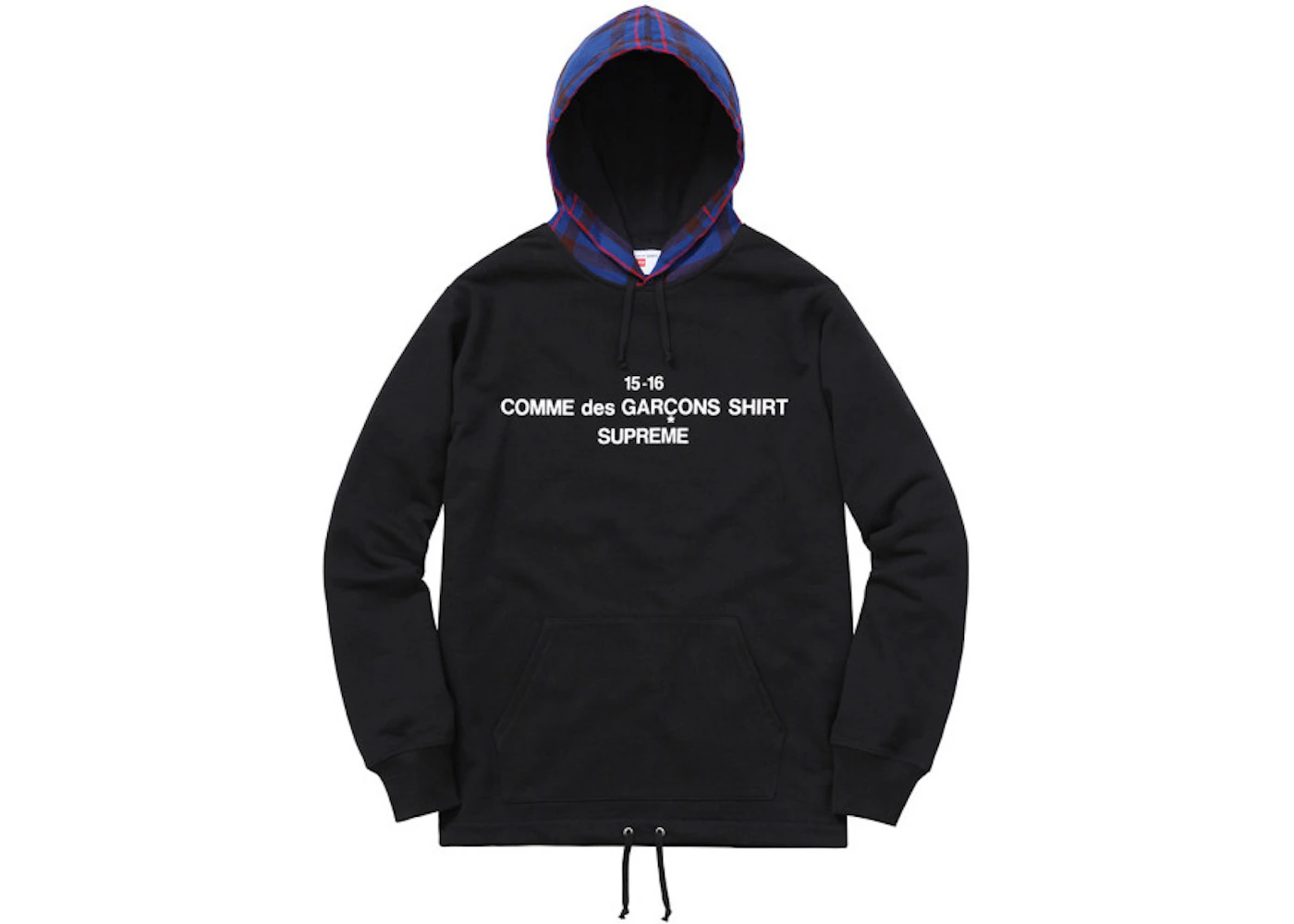 Supreme Comme Des Garcons Hooded Sweatshirt Black Men's FW15 US