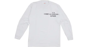 Supreme Comme Des Garcons Long Sleeve Tee White