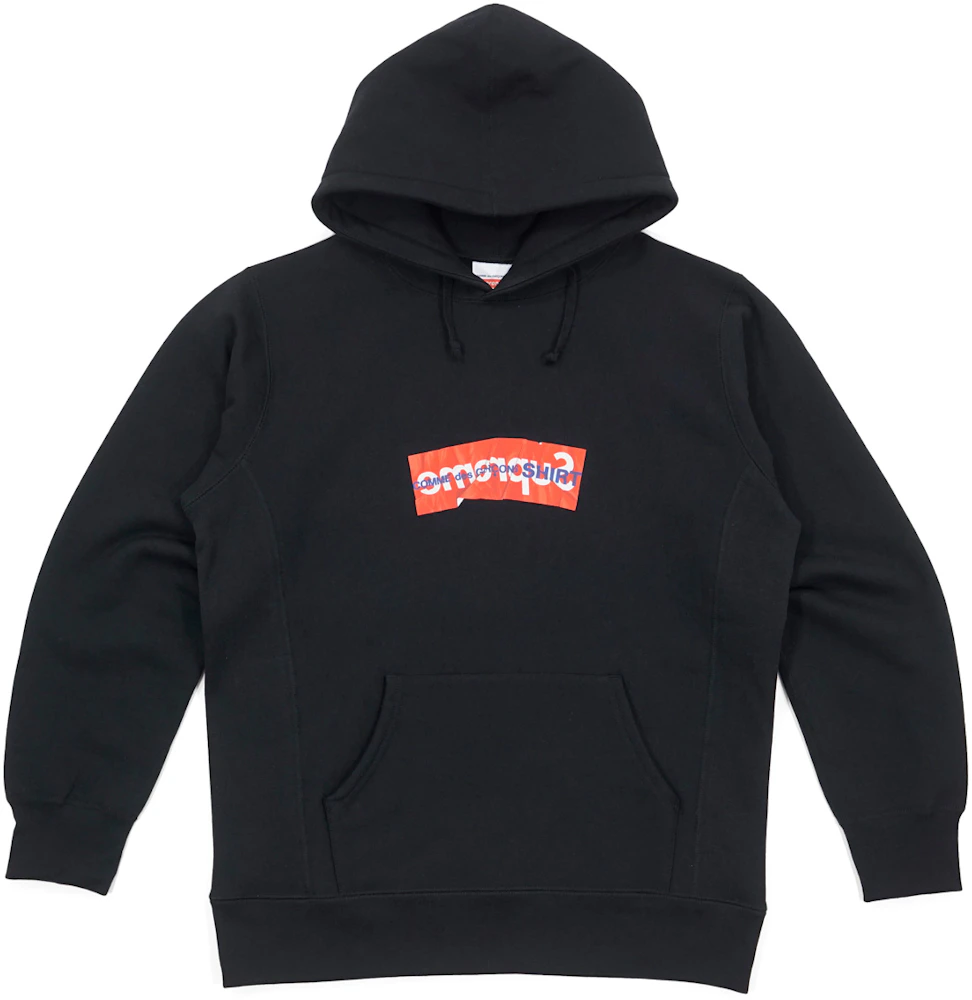 Supreme Comme Des Garcons SHIRT Box Logo Hooded Sweatshirt Black SS17 Men's - US
