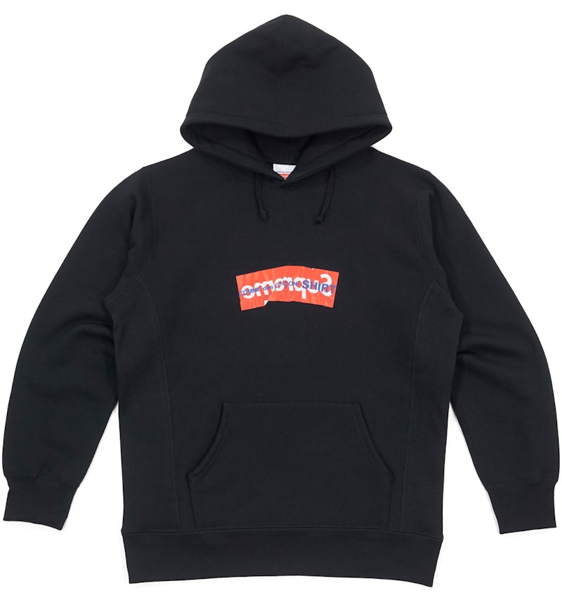 Supreme Comme Des Garcons SHIRT Box Logo Hooded Sweatshirt Black