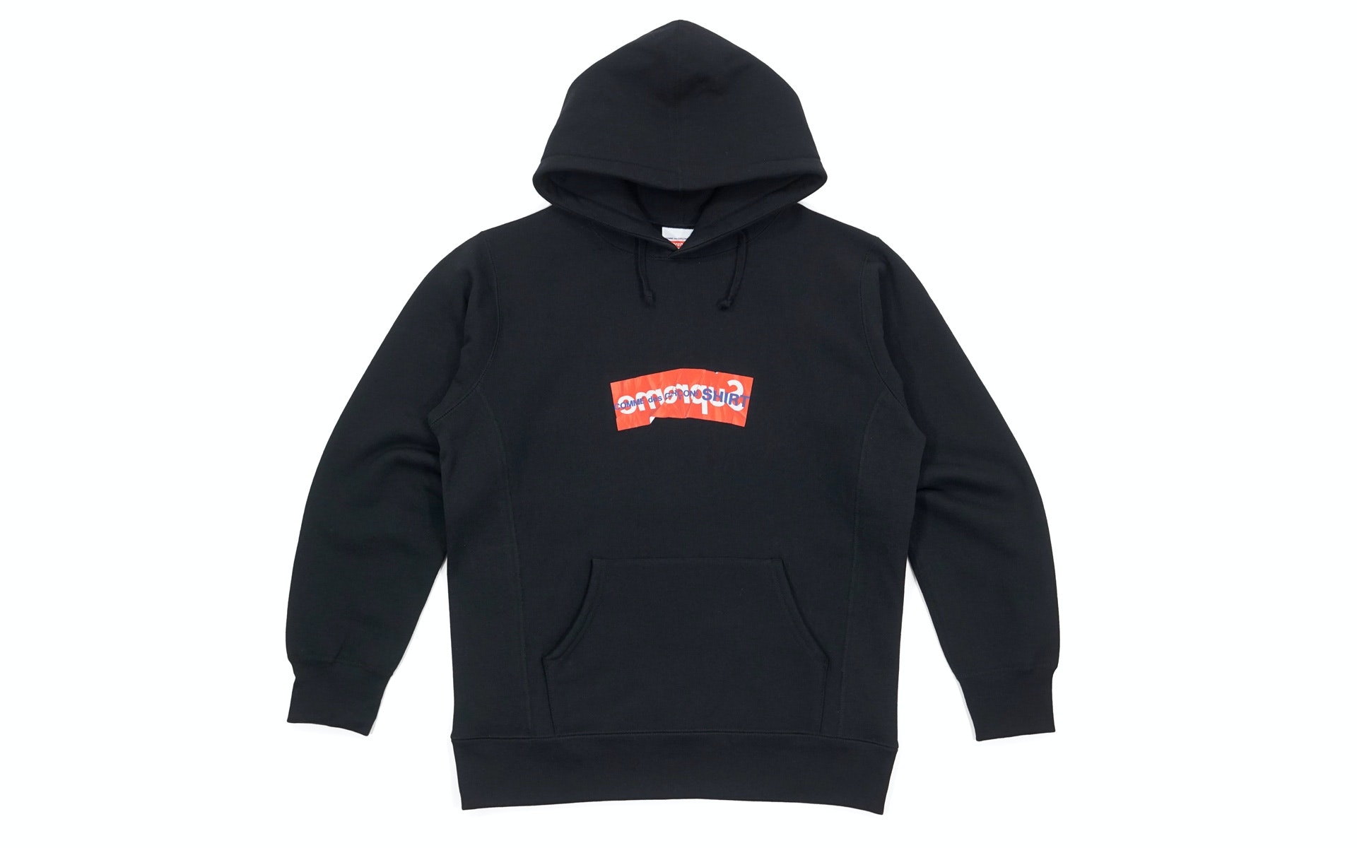 Supreme Comme Des Garcons SHIRT Box Logo Hooded Sweatshirt Black - SS17