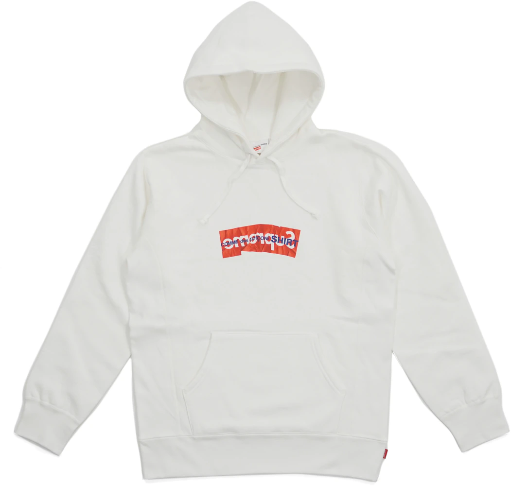 Supreme Comme des Garcons Shirt Box Logo Hooded Sweatshirt White