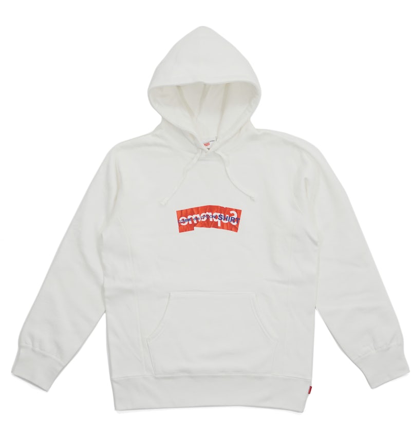 Supreme Comme Des Garcons SHIRT Box Logo Hooded Sweatshirt White