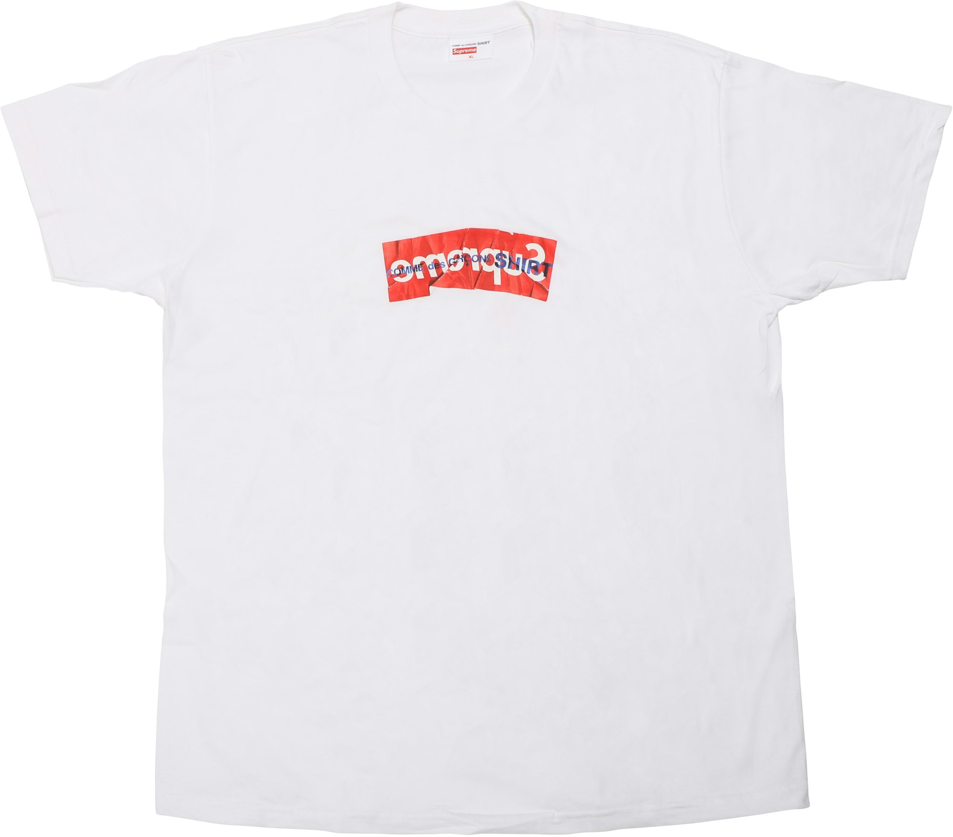 Supreme Comme Des Garcons Box Logo Tee White - SS17 Men's - US