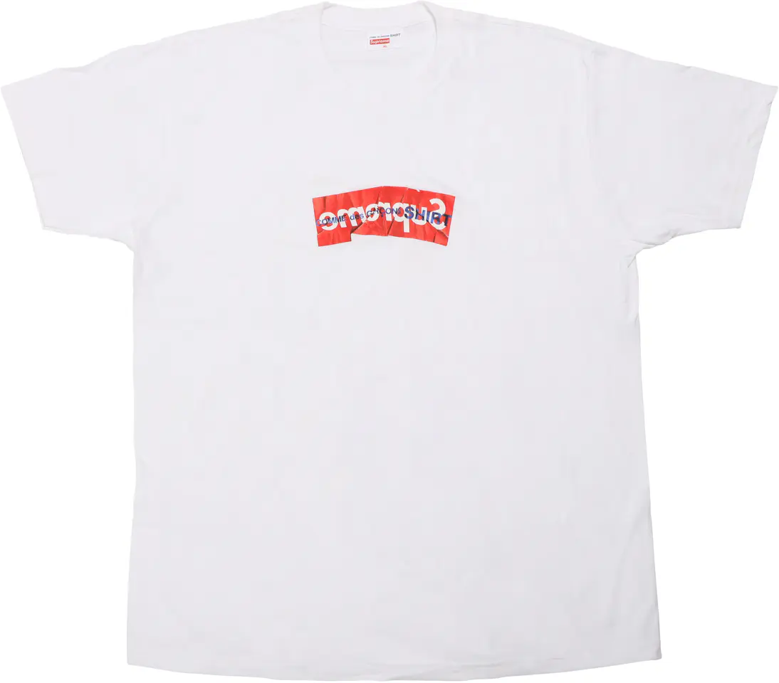 Supreme Comme Des Garcons SHIRT Box Logo Tee White Men's - SS17 - US