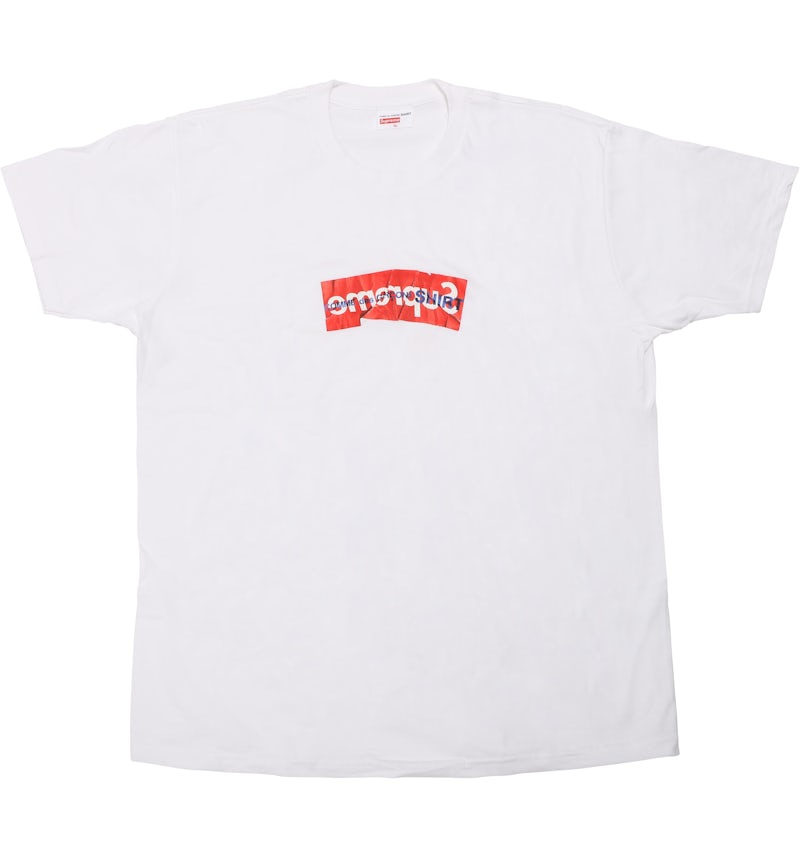 Supreme Comme Des Garcons SHIRT Box Logo Tee White Men's SS17 US