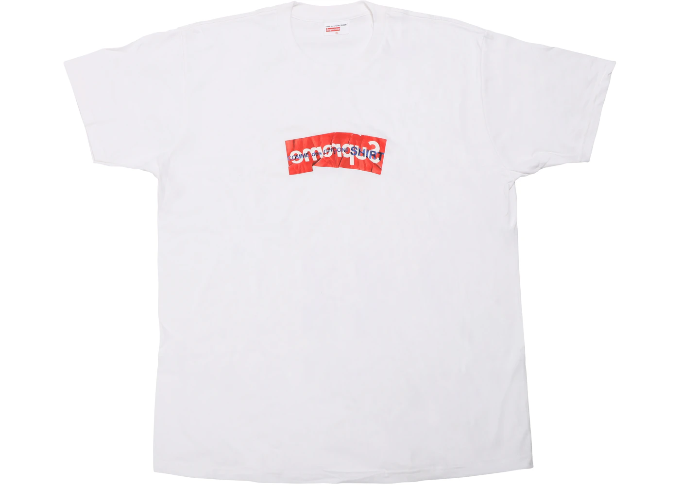 Supreme Comme Des Garcons SHIRT Box Logo Tee White Men's SS17 US