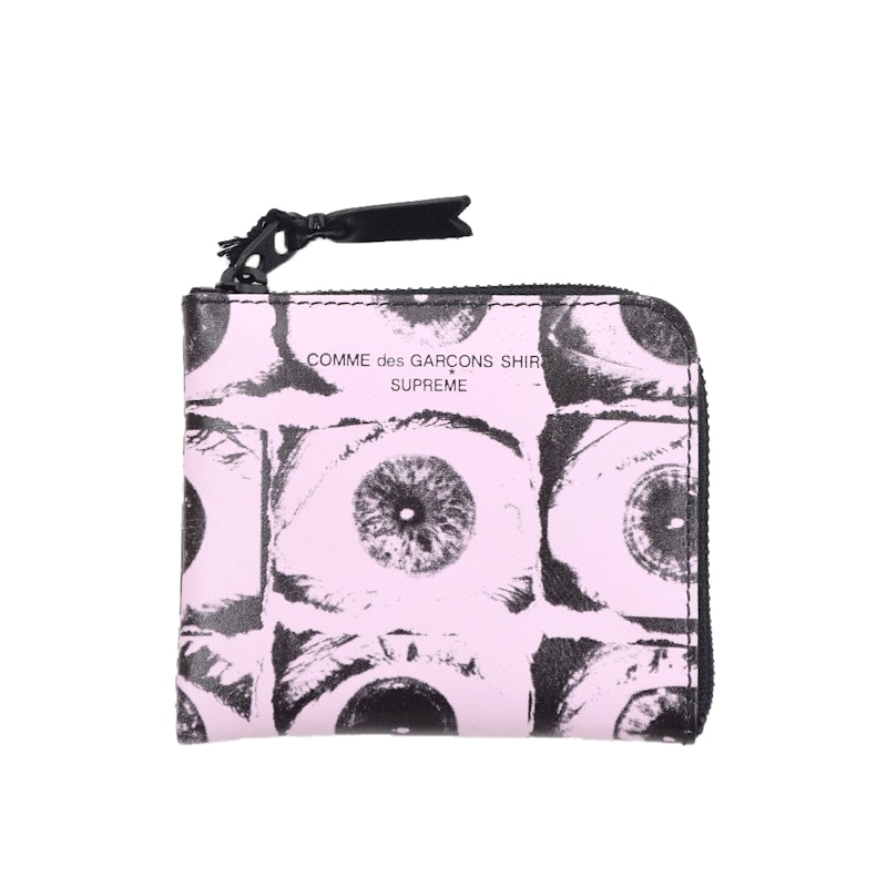 Supreme Comme des Garcons SHIRT Large Eyes Coin Pouch Pink SS17 US