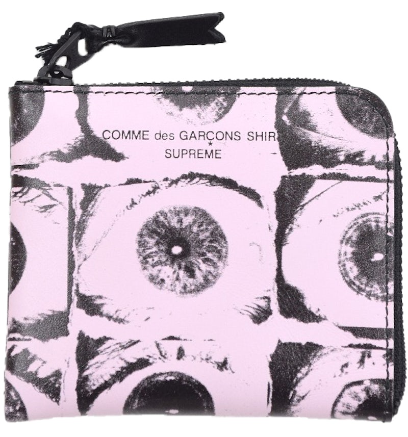 Supreme Comme des Garcons SHIRT Large Eyes Coin Pouch Pink SS17 US