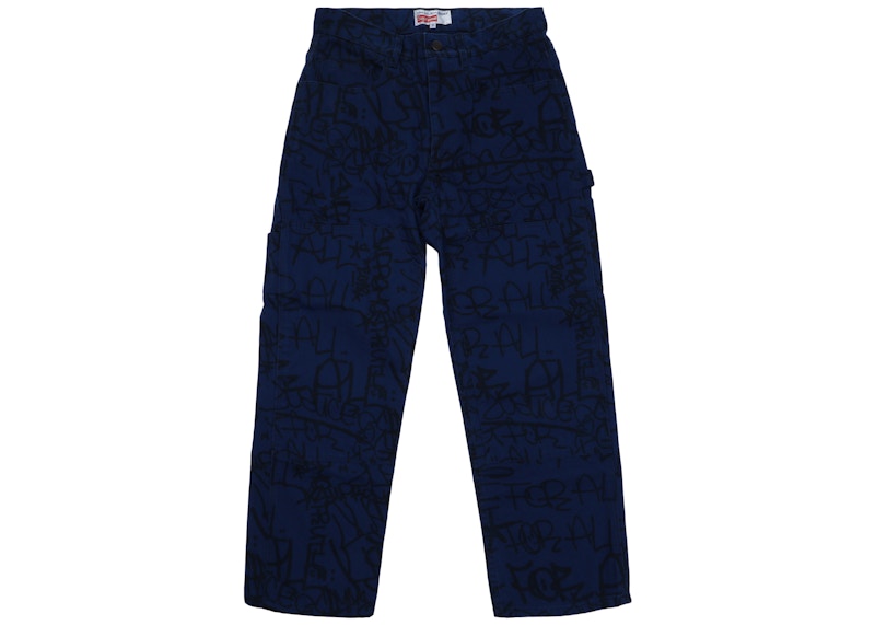 Supreme Comme des Garcons SHIRT Canvas Painter Pant Navy