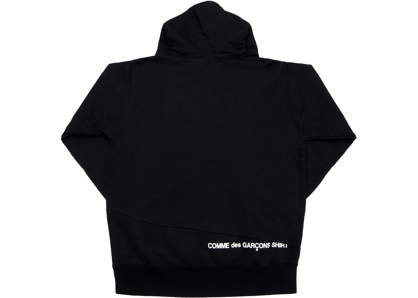 Supreme Comme Des Garcons Shirt Split Box Logo Hooded Sweatshirt Black Fw18 Supreme Comme Des Garcons Shirt Split Box Logo Hooded Sweatshirt Black Fw18