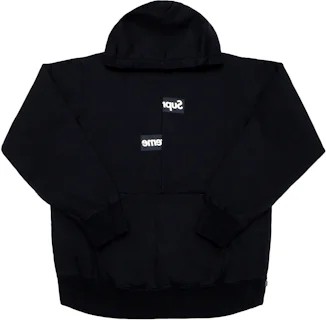Supreme Comme des Garcons SHIRT Split Box Logo Hooded Sweatshirt Black ...