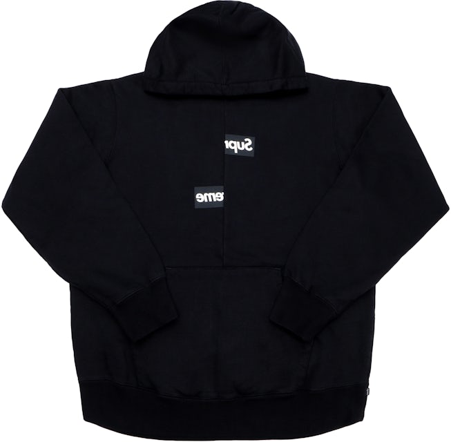 Supreme Comme des Garcons Shirt Split Box Logo Hooded Sweatshirt Black