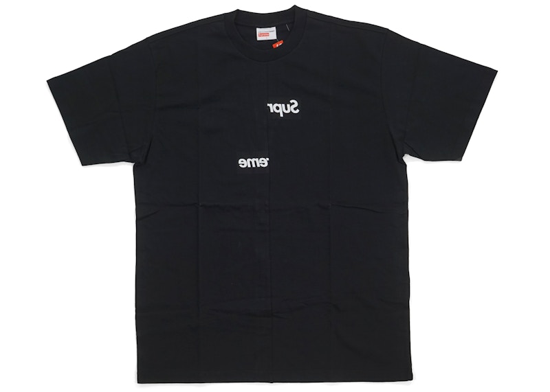 Supreme Comme des Garcons SHIRT Split Box Logo Tee Black Men's - FW18 - US