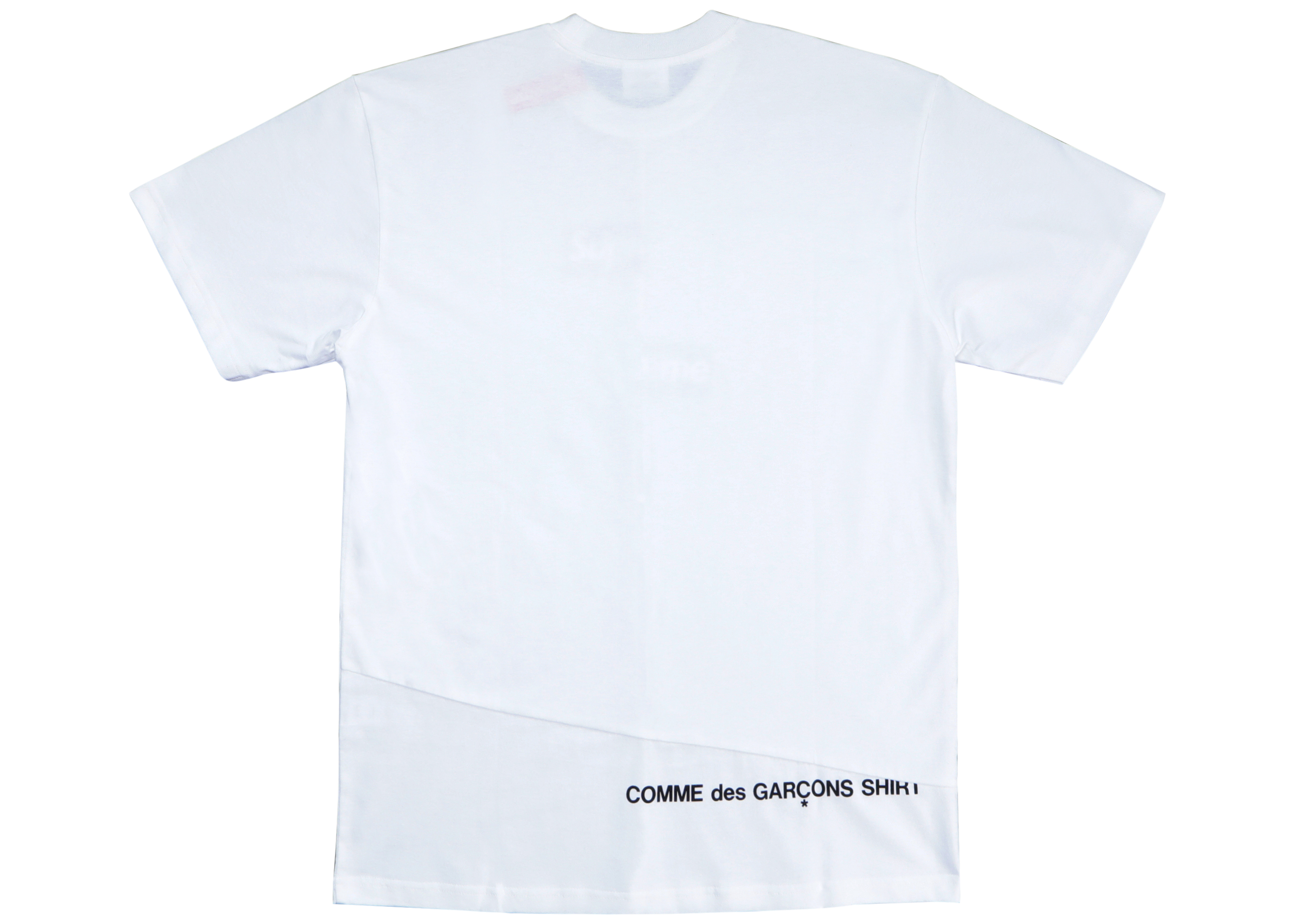 Supreme Comme des Garcons SHIRT Split Box Logo Tee White Men's ...