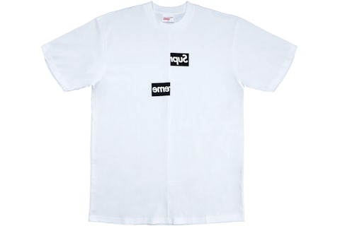 Supreme Comme des Garcons SHIRT Split Box Logo Tee White Men's