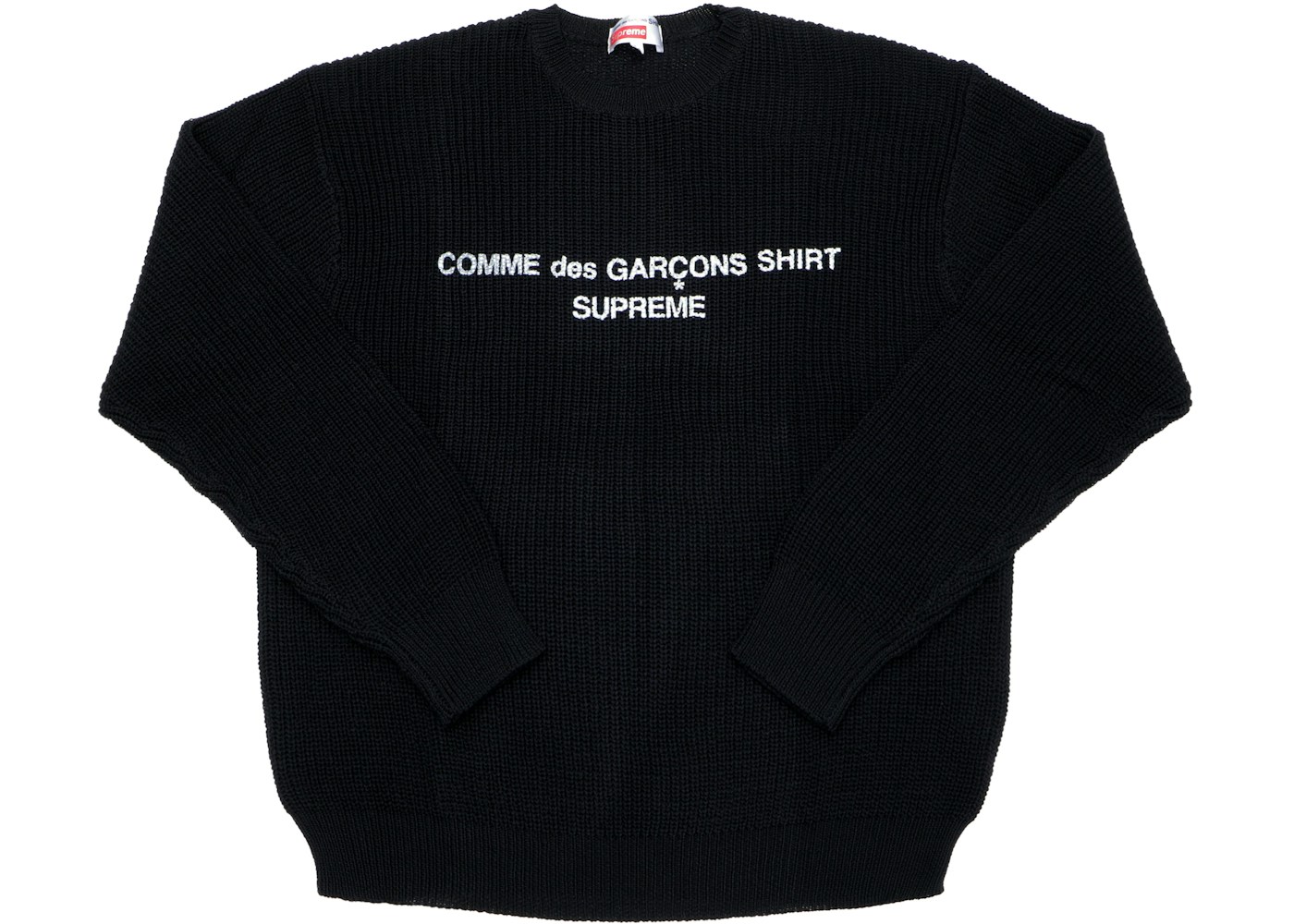 Supreme Comme Des Garcons Shirt Sweater Black Fw18 Supreme Comme Des Garcons Shirt Sweater Black Fw18