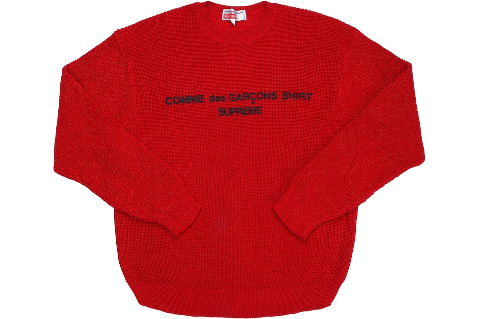 Stationær forsvar Uddybe Supreme Comme des Garcons SHIRT Sweater Red - FW18 Men's - US