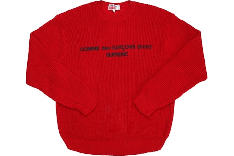 Supreme Comme des Garcons SHIRT Sweater Red Men's FW18 US